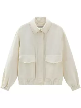 Woolrich бомбер с приспущенными плечами, нейтральный цвет