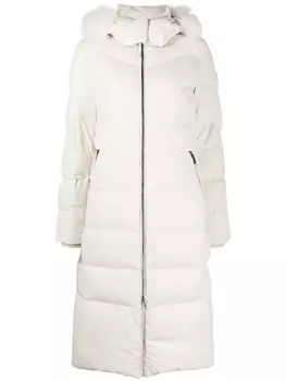 Woolrich длинная парка Carley, нейтральный цвет