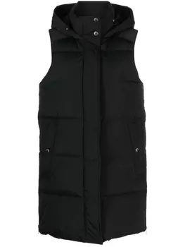Woolrich дутый жилет с капюшоном, черный
