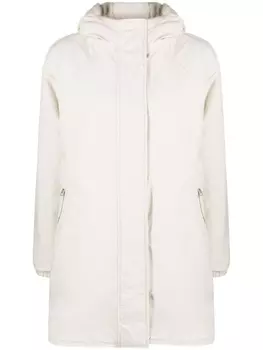 Woolrich двустороннее пальто с капюшоном, нейтральный цвет