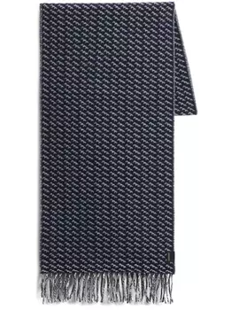 Woolrich двусторонний шерстяной шарф, синий