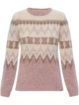 Woolrich джемпер с длинными рукавами, связанный интарсией, розовый