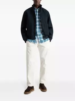 Woolrich фланелевая рубашка в клетку, синий