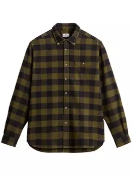 Woolrich фланелевая рубашка, зеленый
