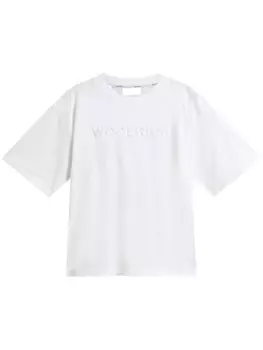 Woolrich футболка из джерси с флисом, белый