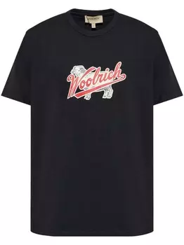 Woolrich футболка с логотипом, черный