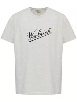 Woolrich футболка с логотипом, серый