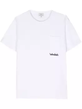 Woolrich футболка с тисненым логотипом, белый