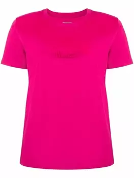 Woolrich футболка с тисненым логотипом, розовый