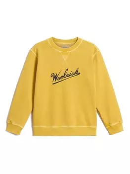 Woolrich хлопковая толстовка с логотипом, желтый