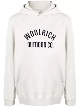 Woolrich худи с логотипом, серый