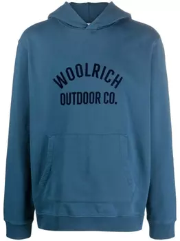 Woolrich худи с логотипом, синий