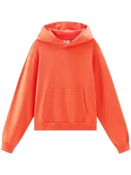 Woolrich худи с вышитым логотипом, оранжевый