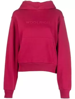 Woolrich худи с вышитым логотипом, розовый
