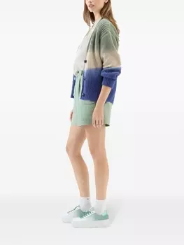 Woolrich кардиган с V-образным вырезом и эффектом градиента, зеленый