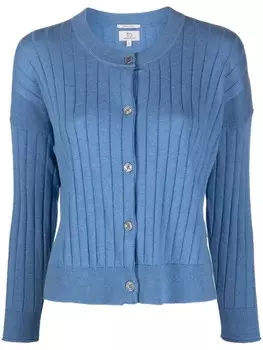 Woolrich кардиган в рубчик, синий