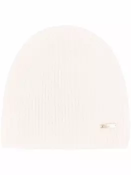 Woolrich кашемировая шапка бини с логотипом, нейтральный цвет