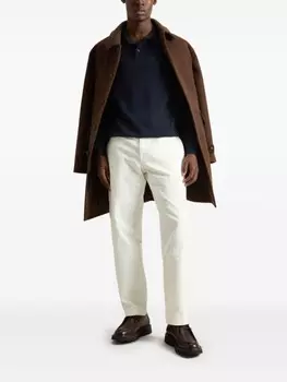 Woolrich кашемировый свитер с воротником-поло, синий