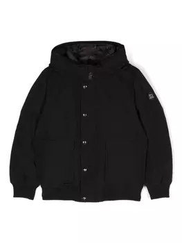 Woolrich Kids бомбер с капюшоном, черный