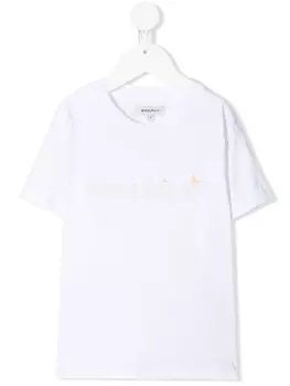 Woolrich Kids футболка с логотипом, белый