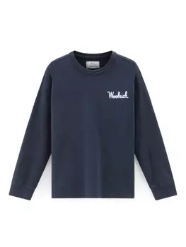 Woolrich Kids футболка с логотипом, синий