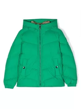Woolrich Kids пуховик Authentic, зеленый