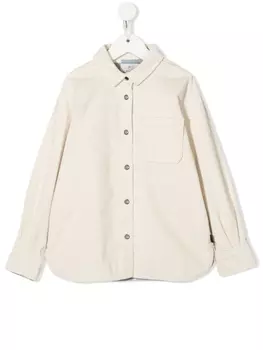 Woolrich Kids рубашка на кнопках, нейтральный цвет