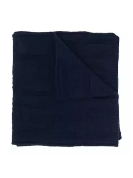 Woolrich Kids шарф с тисненой монограммой, синий