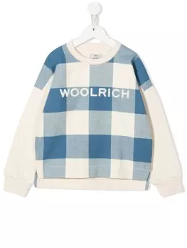Woolrich Kids толстовка в клетку, белый