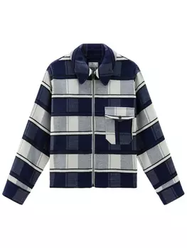 Woolrich клетчатая куртка-рубашка Gentry, синий