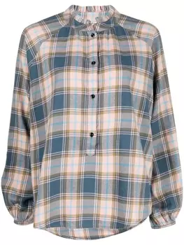 Woolrich клетчатая рубашка с оборками, розовый
