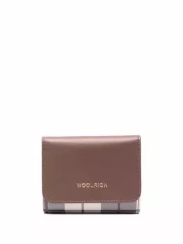 Woolrich кошелек в клетку тартан, коричневый