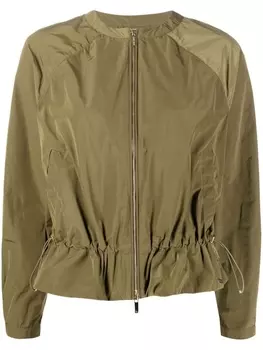 Woolrich куртка на молнии с круглым вырезом, зеленый