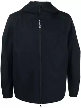 Woolrich куртка с капюшоном и логотипом, синий