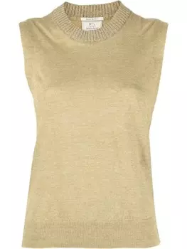 Woolrich льняной топ без рукавов, зеленый