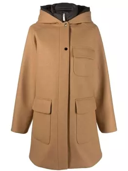 Woolrich многослойное шерстяное пальто Manteco, коричневый