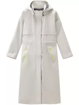 Woolrich однобортная парка с капюшоном, нейтральный цвет