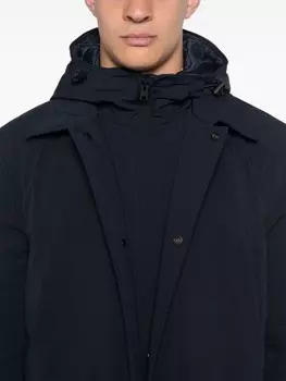 Woolrich пальто с капюшоном, синий