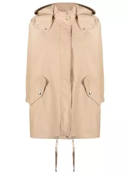 Woolrich парка с капюшоном и кулиской, нейтральный цвет