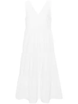 Woolrich платье макси с V-образным вырезом, белый