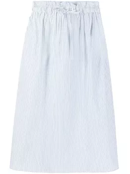 Woolrich поплиновая юбка в полоску, синий