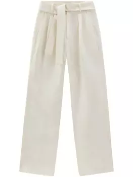 Woolrich прямые брюки с поясом, нейтральный цвет