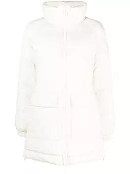 Woolrich пуховик Alsea с воротником-воронкой, нейтральный цвет