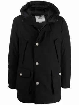 Woolrich пуховик с капюшоном, черный