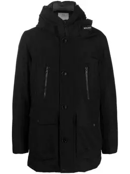 Woolrich пуховик с капюшоном, черный