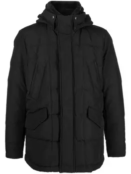 Woolrich пуховик с капюшоном, черный
