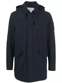 Woolrich пуховик с капюшоном, синий