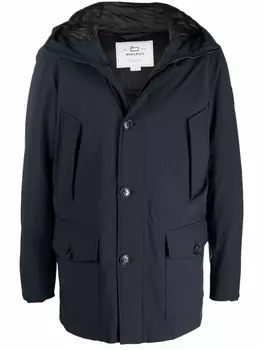 Woolrich пуховик с капюшоном, синий