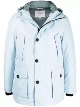 Woolrich пуховик с капюшоном, синий
