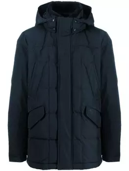 Woolrich пуховик с капюшоном, синий